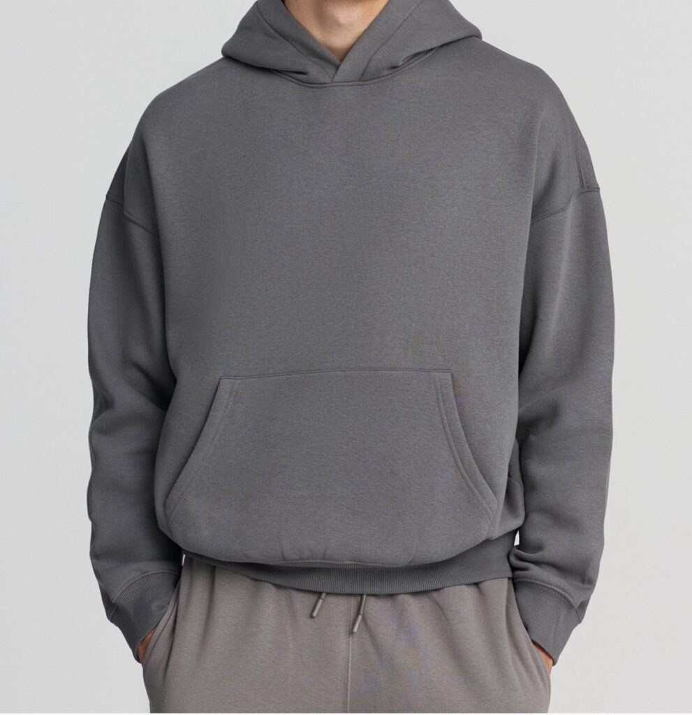 hoodie grey casuale