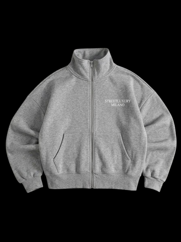 HOODIE  STREETLUXURY - GREY MILAN PURE COTTON