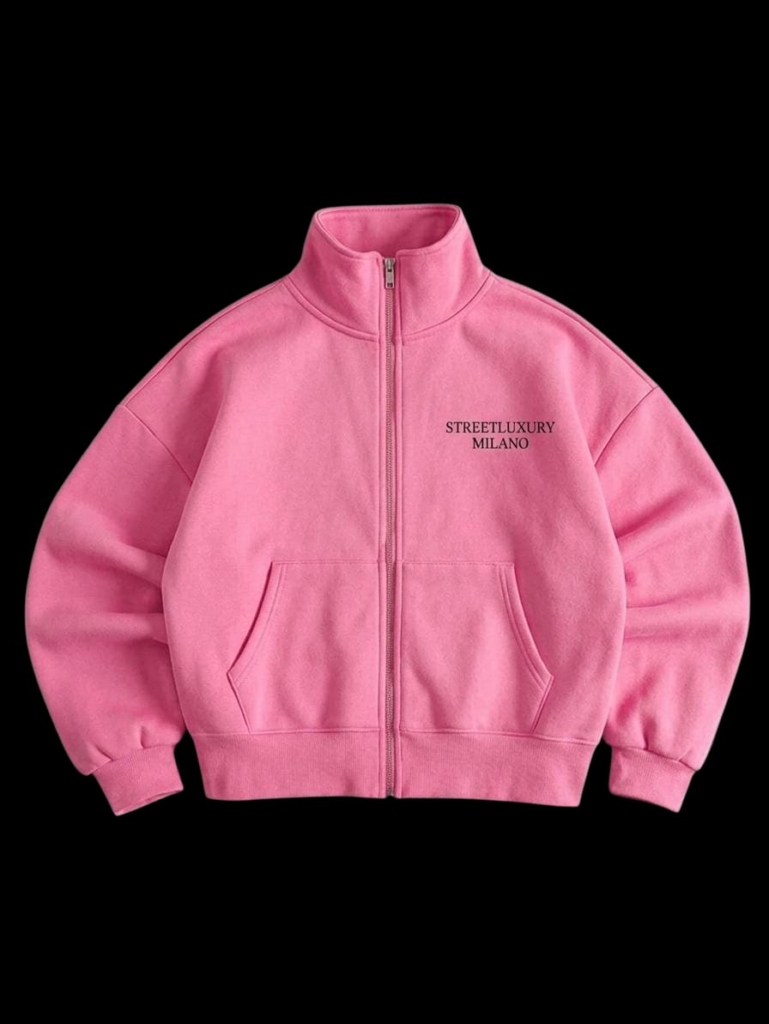 HOODIE  STREETLUXURY - PINK MILAN PURE COTTON