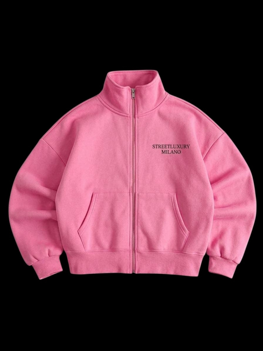 HOODIE  STREETLUXURY - PINK MILAN PURE COTTON