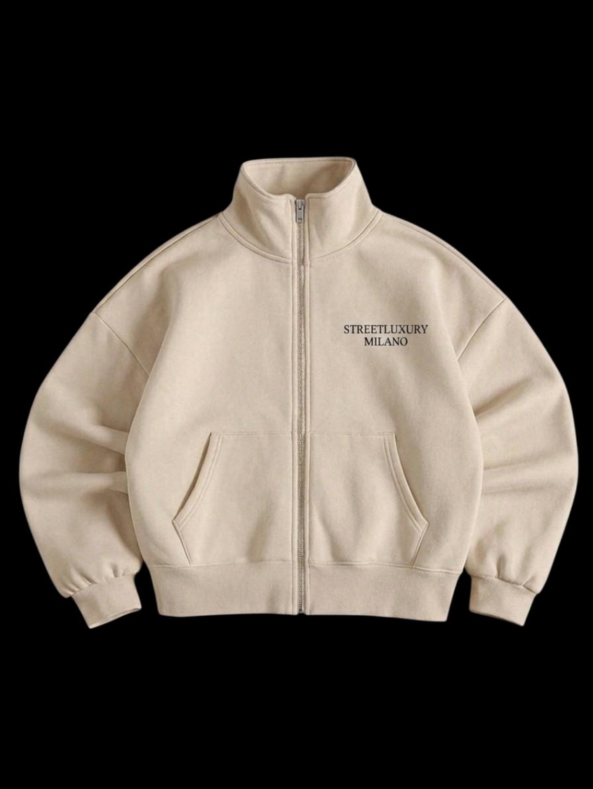 HOODIE  STREETLUXURY - BEIGE MILAN PURE COTTON